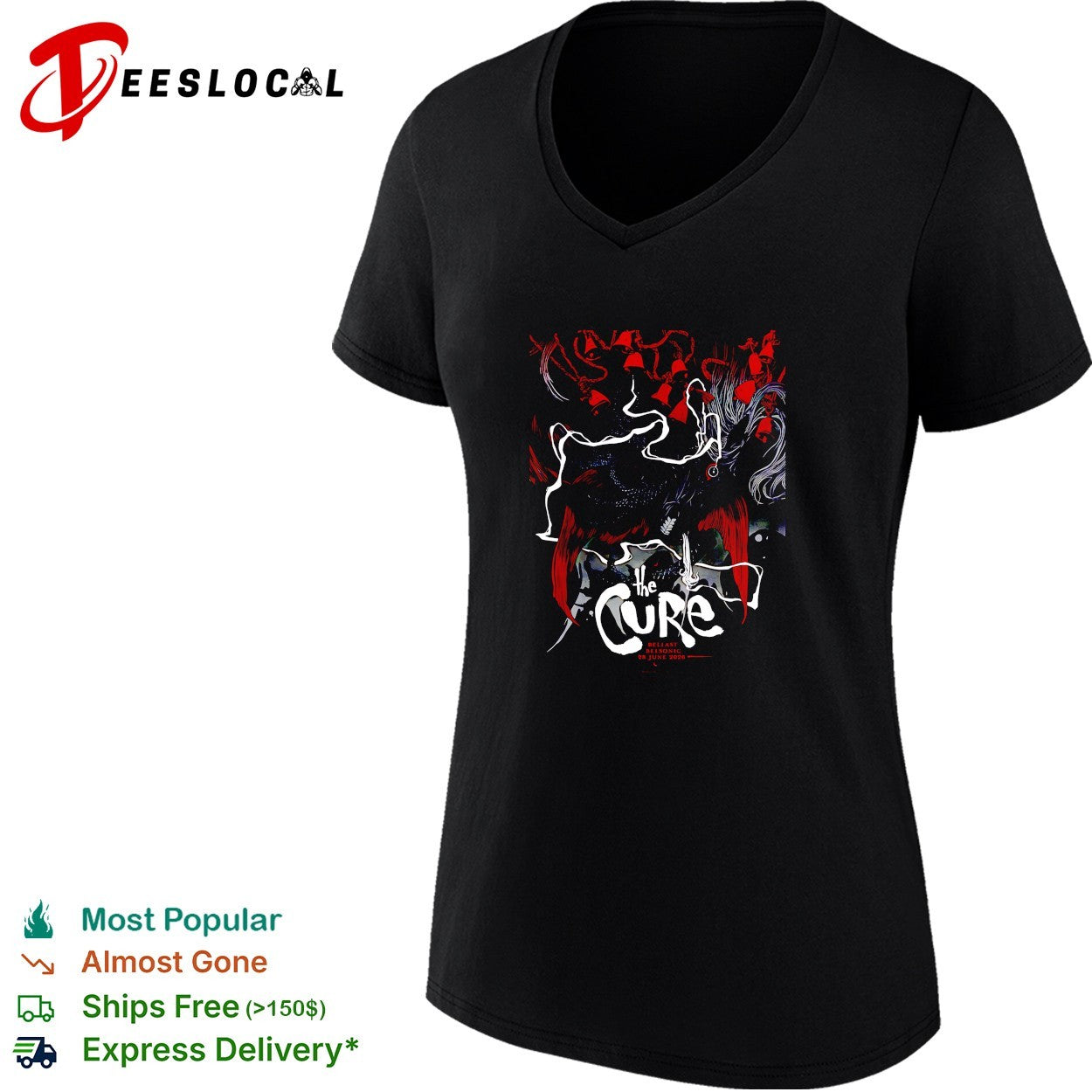 The Cure Belfast UK at Belsonic On 28 June 2026 shirt