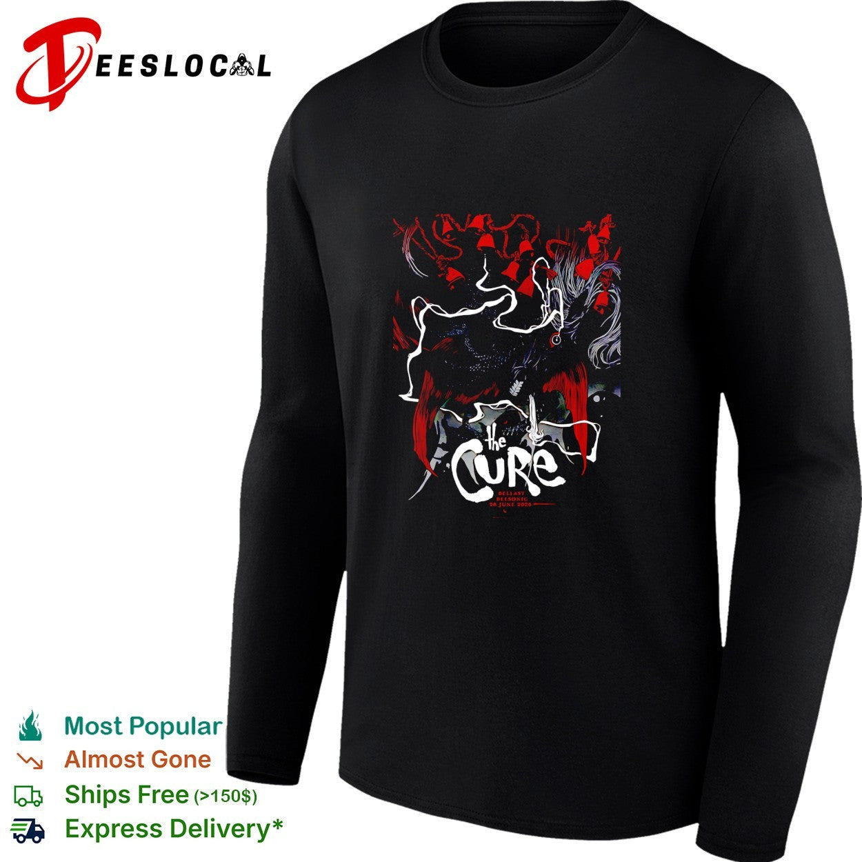 The Cure Belfast UK at Belsonic On 28 June 2026 shirt