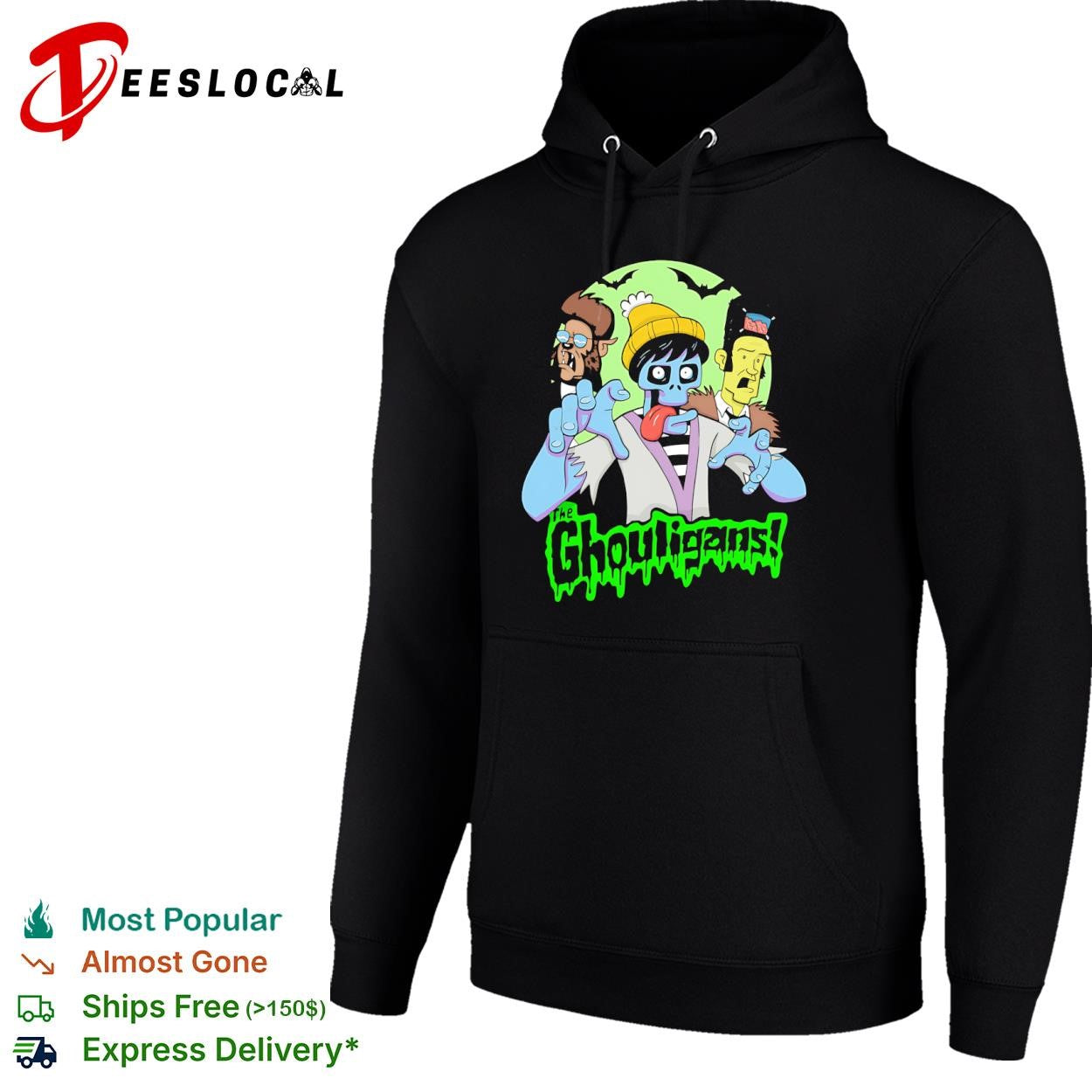 The Ghouligans werewolf zombie frankenstein spooky cartoon shirt