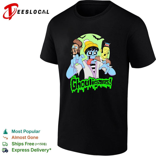 The Ghouligans werewolf zombie frankenstein spooky cartoon shirt