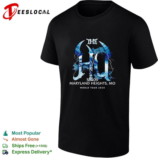 The HQ sep 09 Maryland Heights MO world tour 2026 tour event concert band shirt