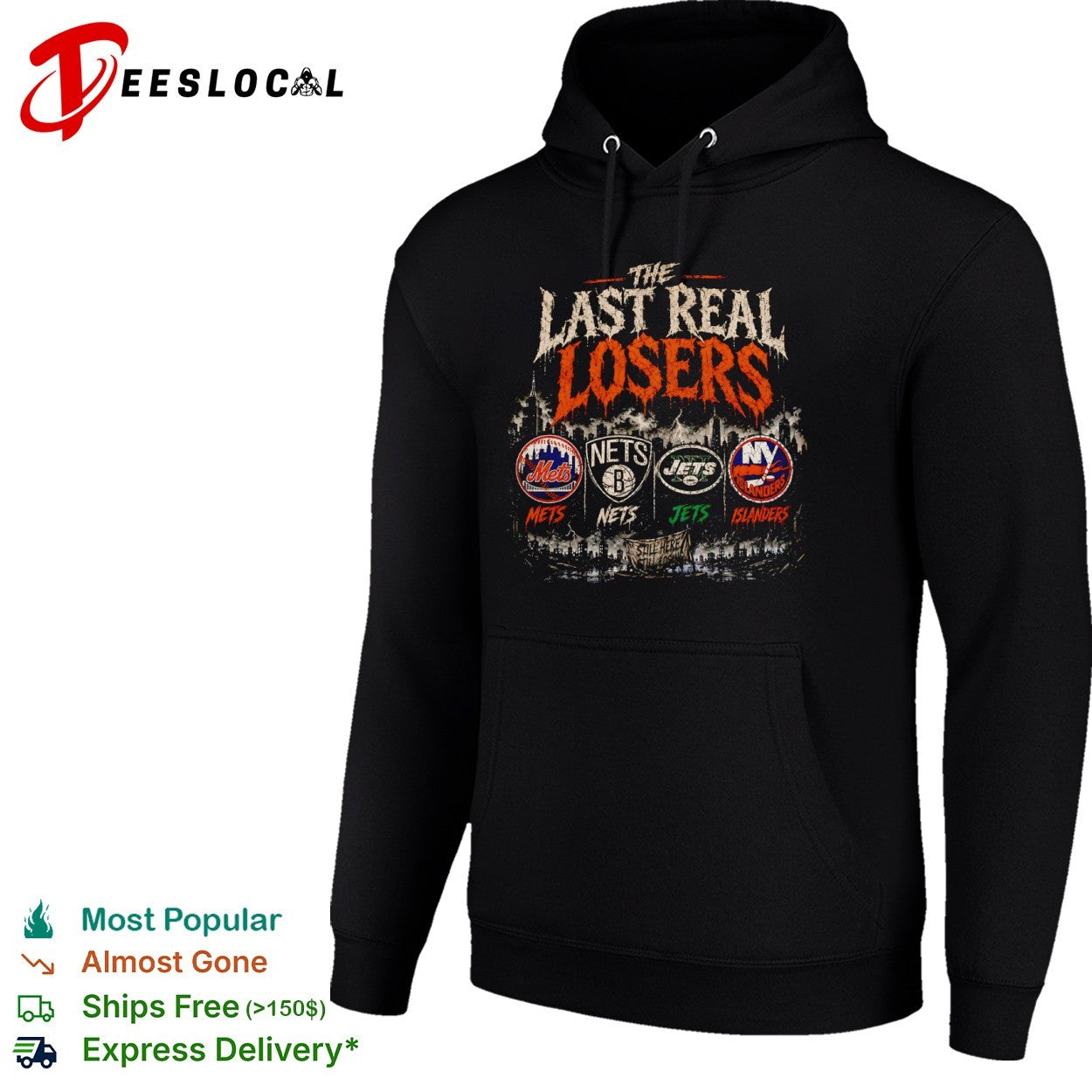 The Last Real Losers NY Mets Brooklyn Nets NY Jets NY Islanders still here still losing shirt