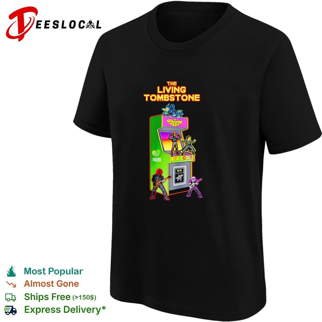 The Living Tombstone Grimmie Fest Christina Grimmie Foundation arcade cabinet shirt