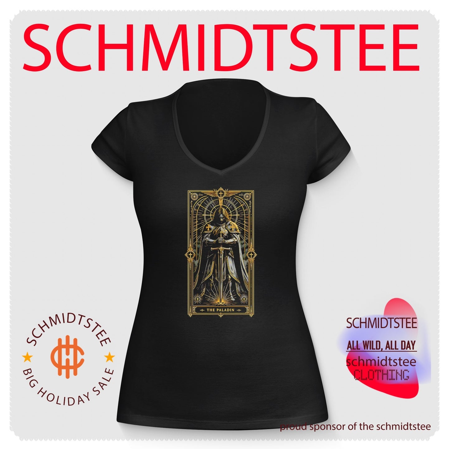 The Paladin Fantasy Knight Tarot Card dungeons and dragons shirt
