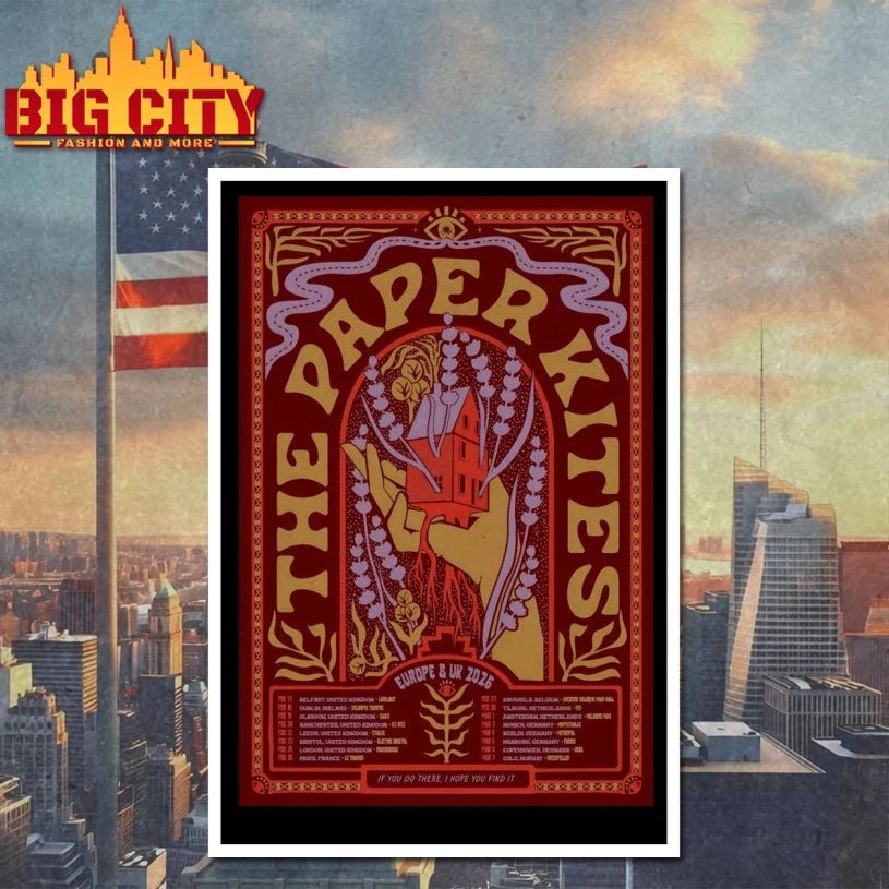 The Paper Kites EU And UK Tour 2026 Poster T-shirt