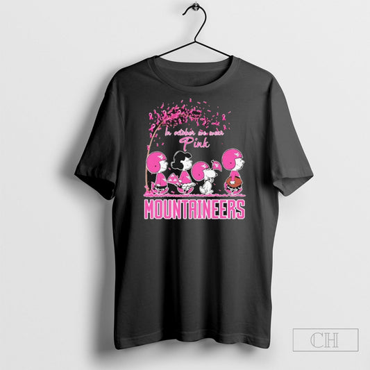 The Peanuts Walking X West Virginia Mountaineers In October We Wear Pink Shirts