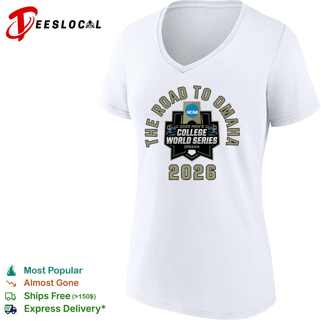 The Road to Omaha 2020 NCAA College World Series Omaha 2026 shirt