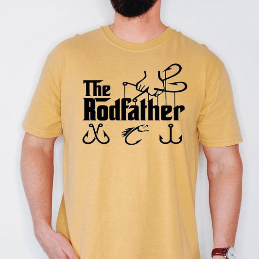 The Rodfather Shirt, Fishing Shirt, Fishing Rod Shirt, Shirt for men, Papa Shirt, Funny Dad Shirt, Fishing Lover shirt,Fishing Parody Shirt