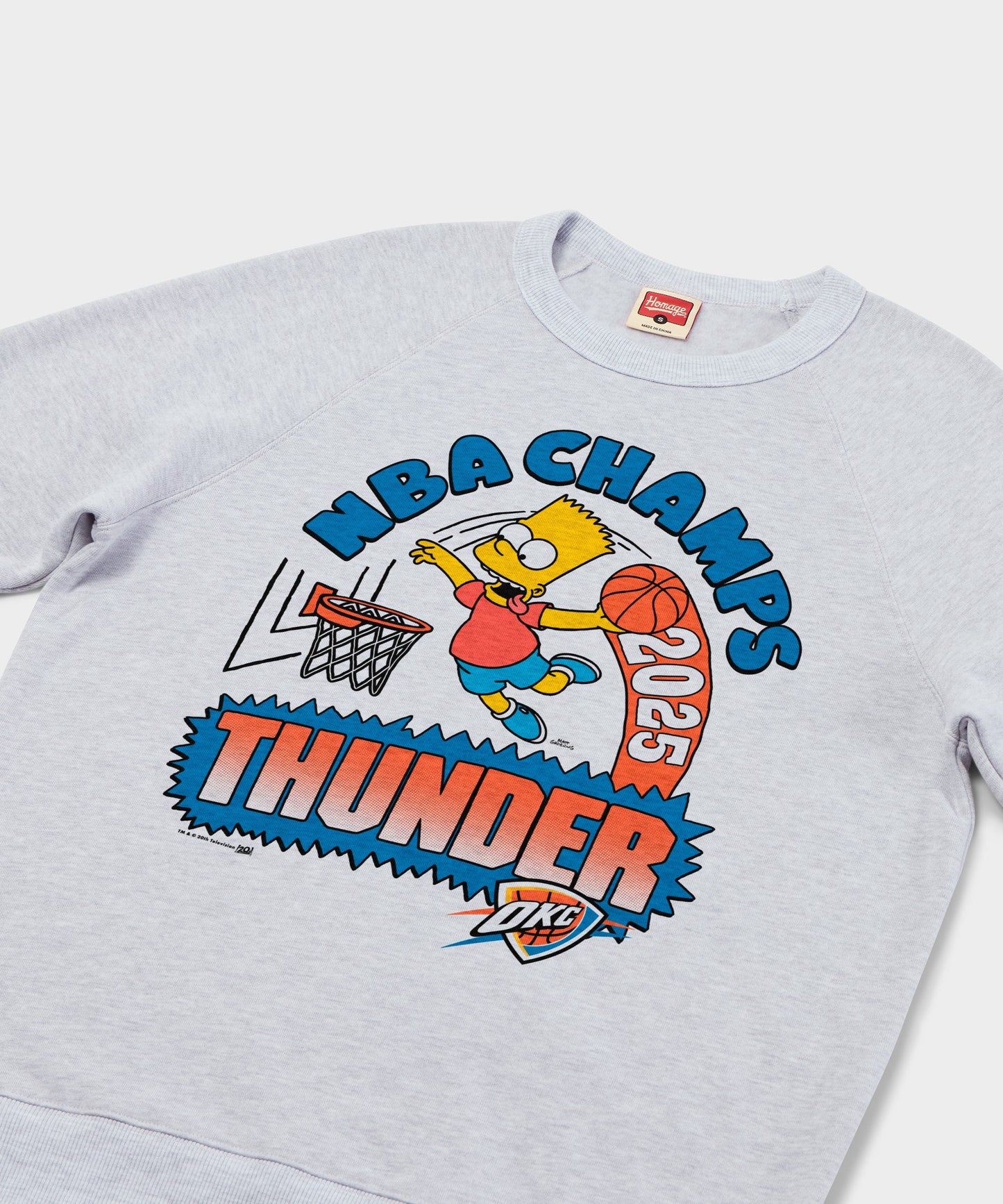 The Simpsons Bart x Thunder 2025 NBA Champs Crewneck