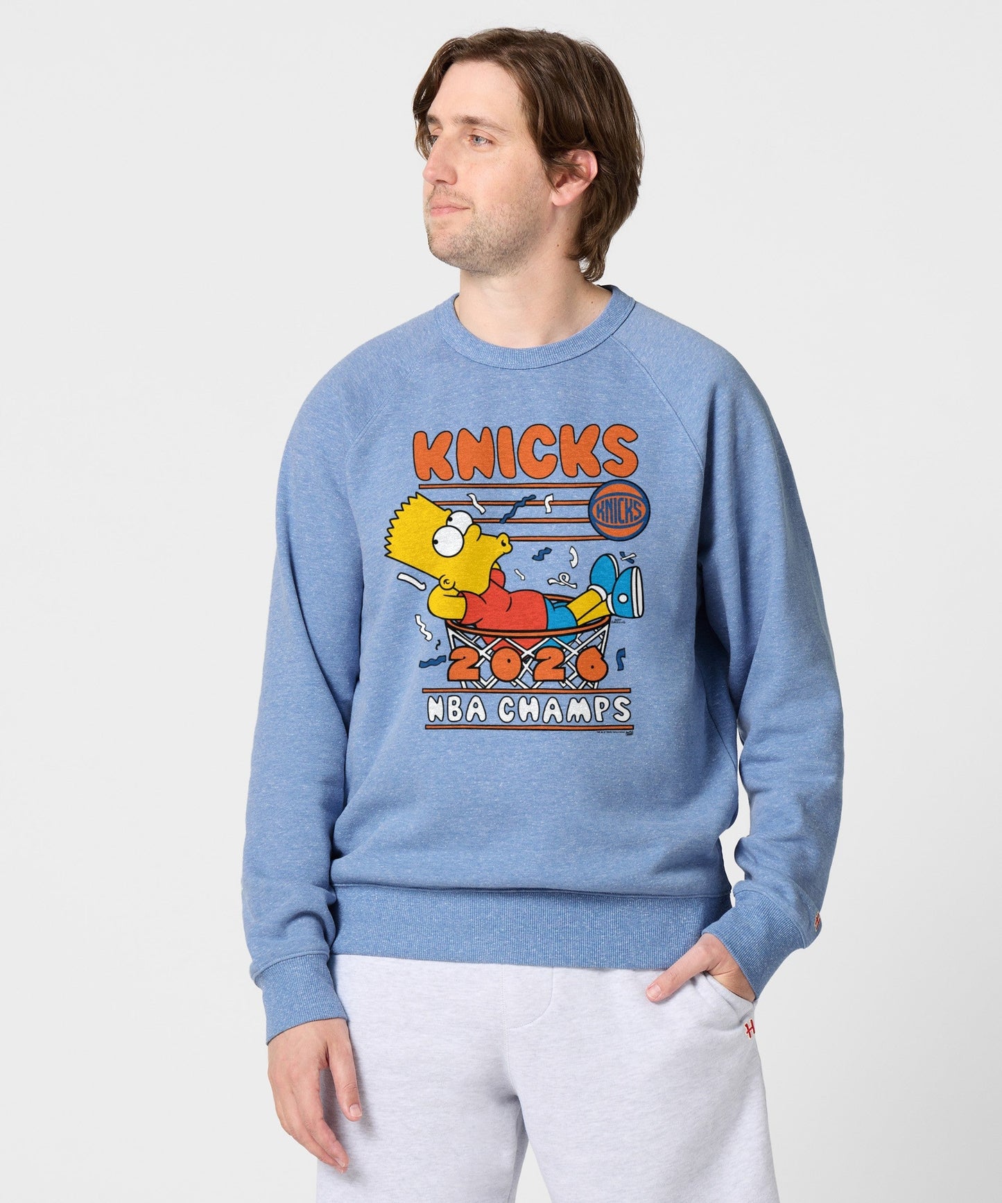 The Simpsons Bart x Knicks 2026 NBA Champs Crewneck