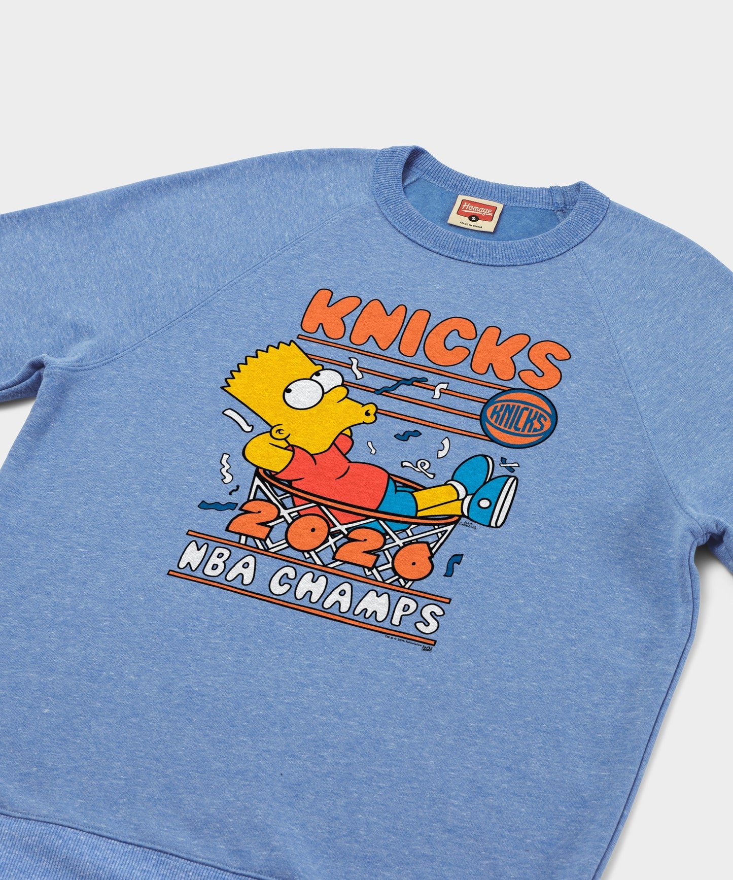 The Simpsons Bart x Knicks 2026 NBA Champs Crewneck