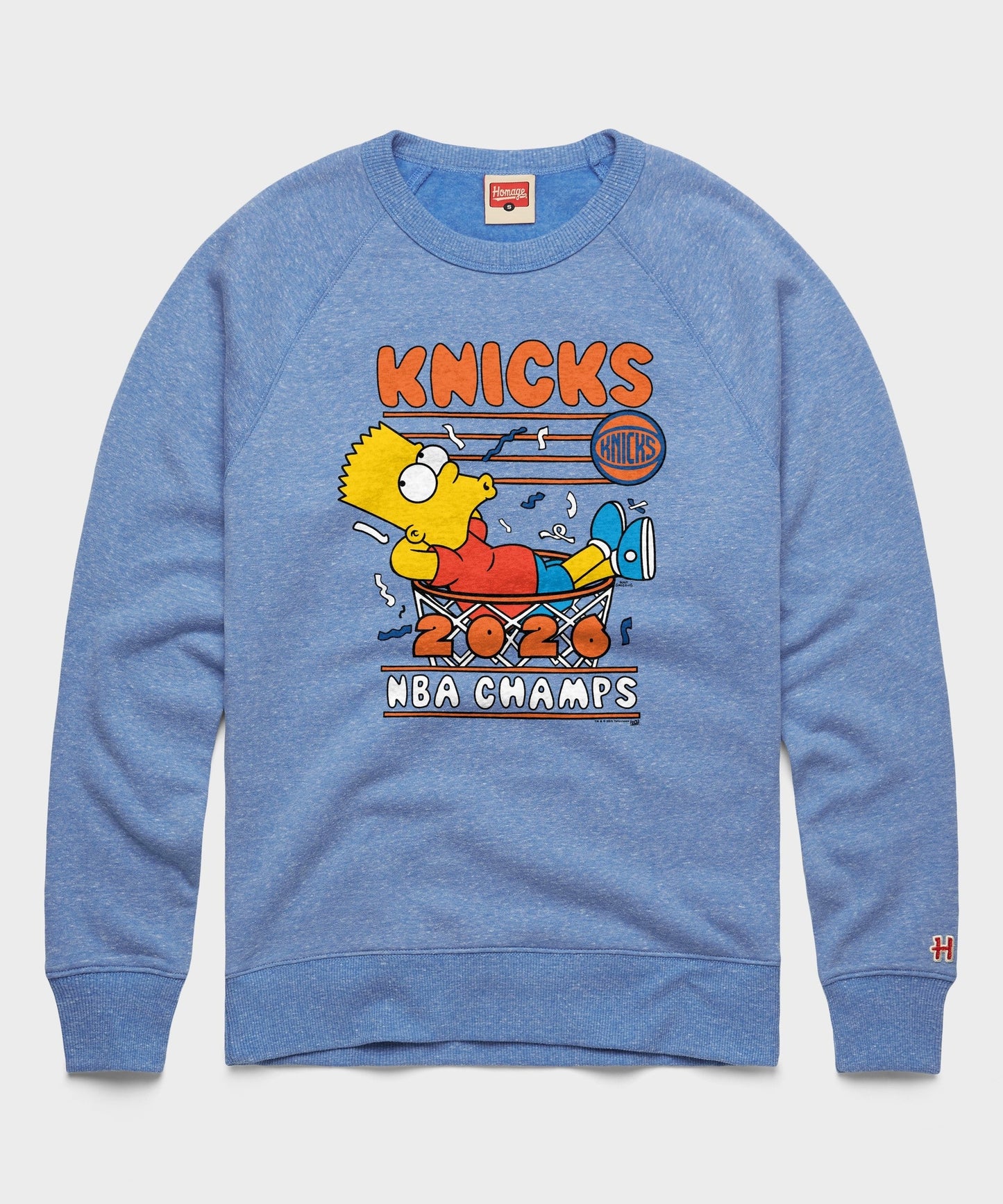 The Simpsons Bart x Knicks 2026 NBA Champs Crewneck