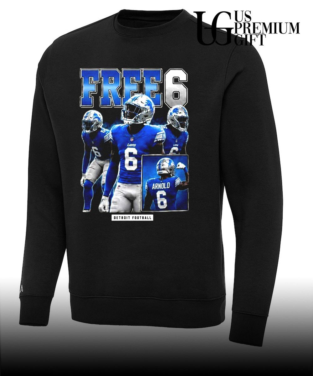 The St Brown Brothers Terrion Arnold Free 6 Detroit Football shirt