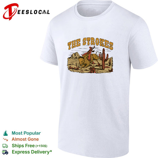 The Strokes cowboy riding cheetah desert poster shirt