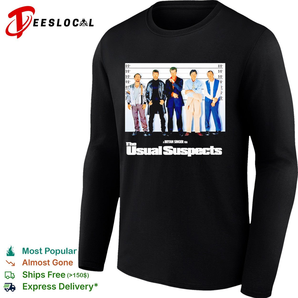 The Usual Suspects Movie Poster Cast Bryan Singer Film Shirt