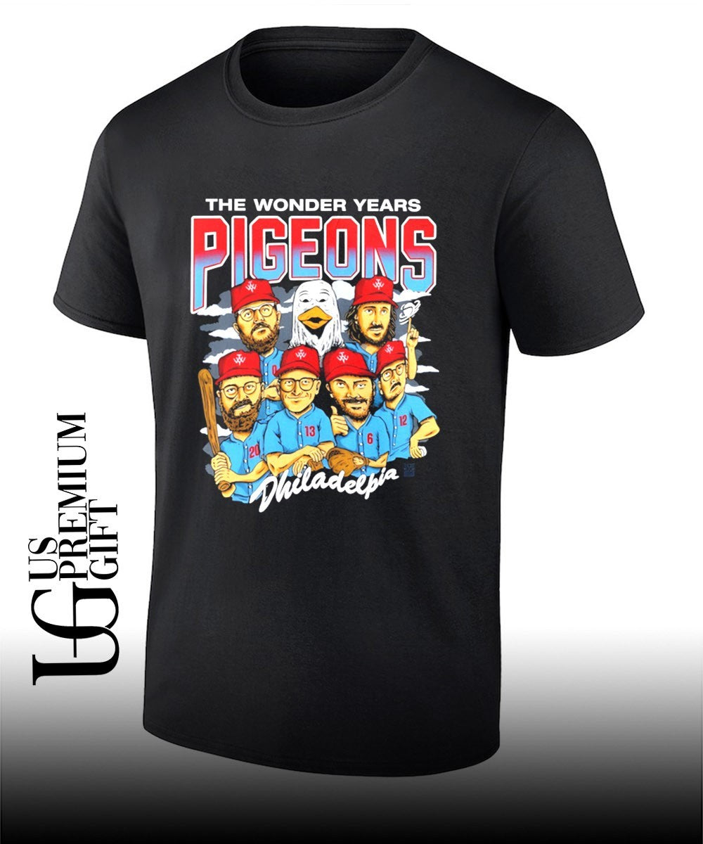 The Wonder Years Pigeons Philadelphia Phillies baseball caricature shirt