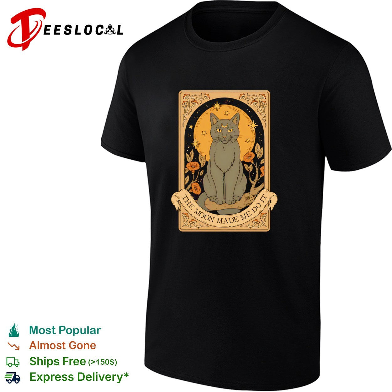 The moon made me do it cat shirt