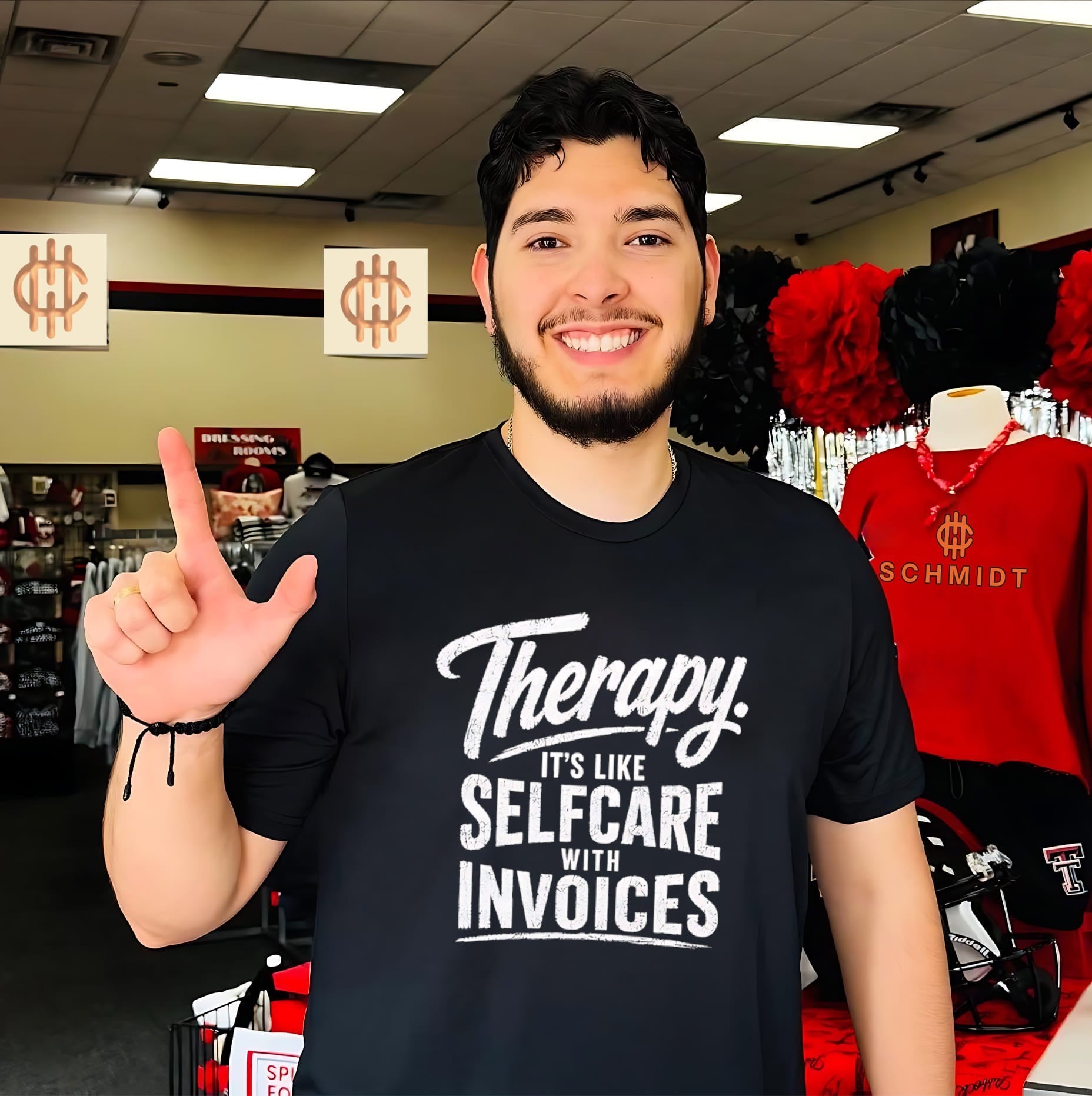 Therapy it’s like selfcare with invoices shirt