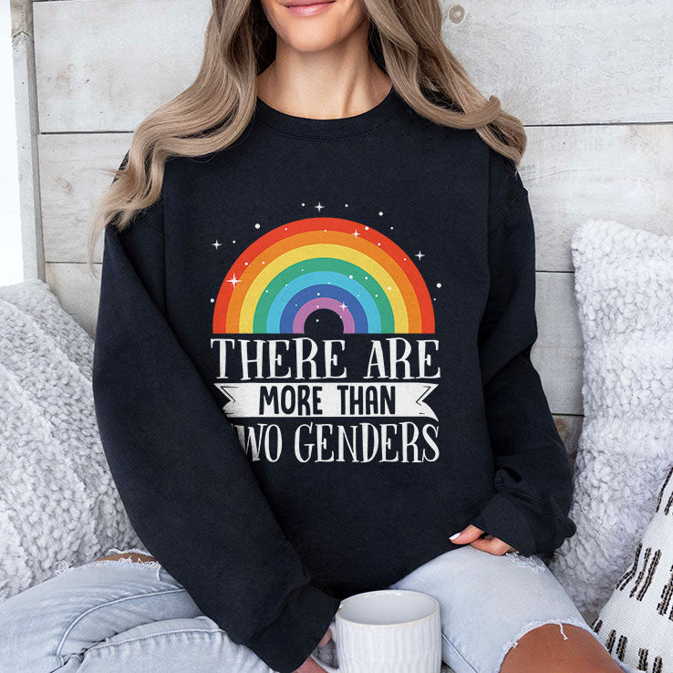 There Are More Than Two Genders Rainbow Pride T Shirt