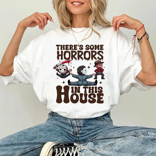 There's Some Horror In This House Shirt, Hallowen Shirt, Cute Fall Shirt, Spooky Season