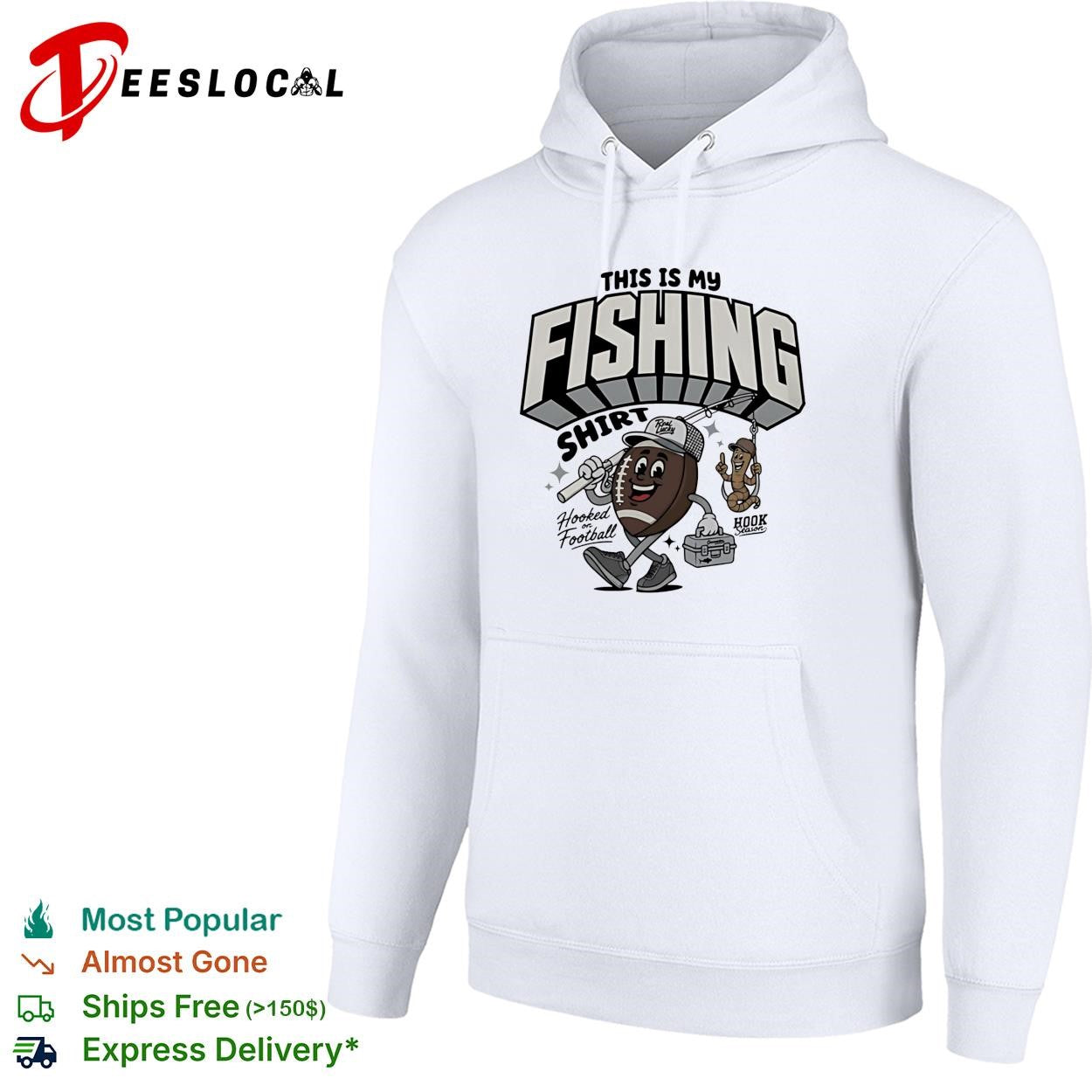 This is my fishing hooked on football shirt