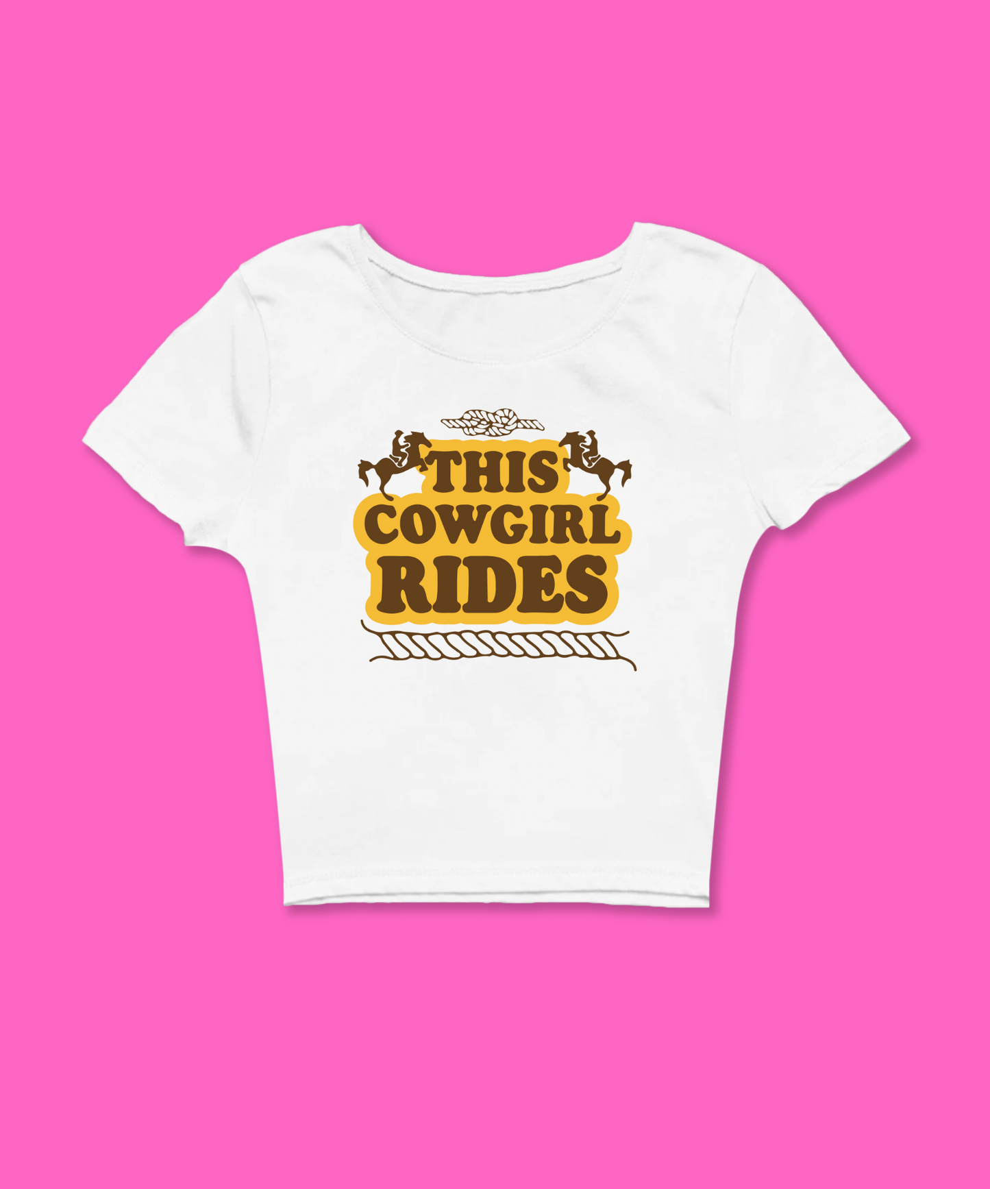 This Cowgirl Rides Baby Tee - clothing by TeeHivey.com (Image 1)