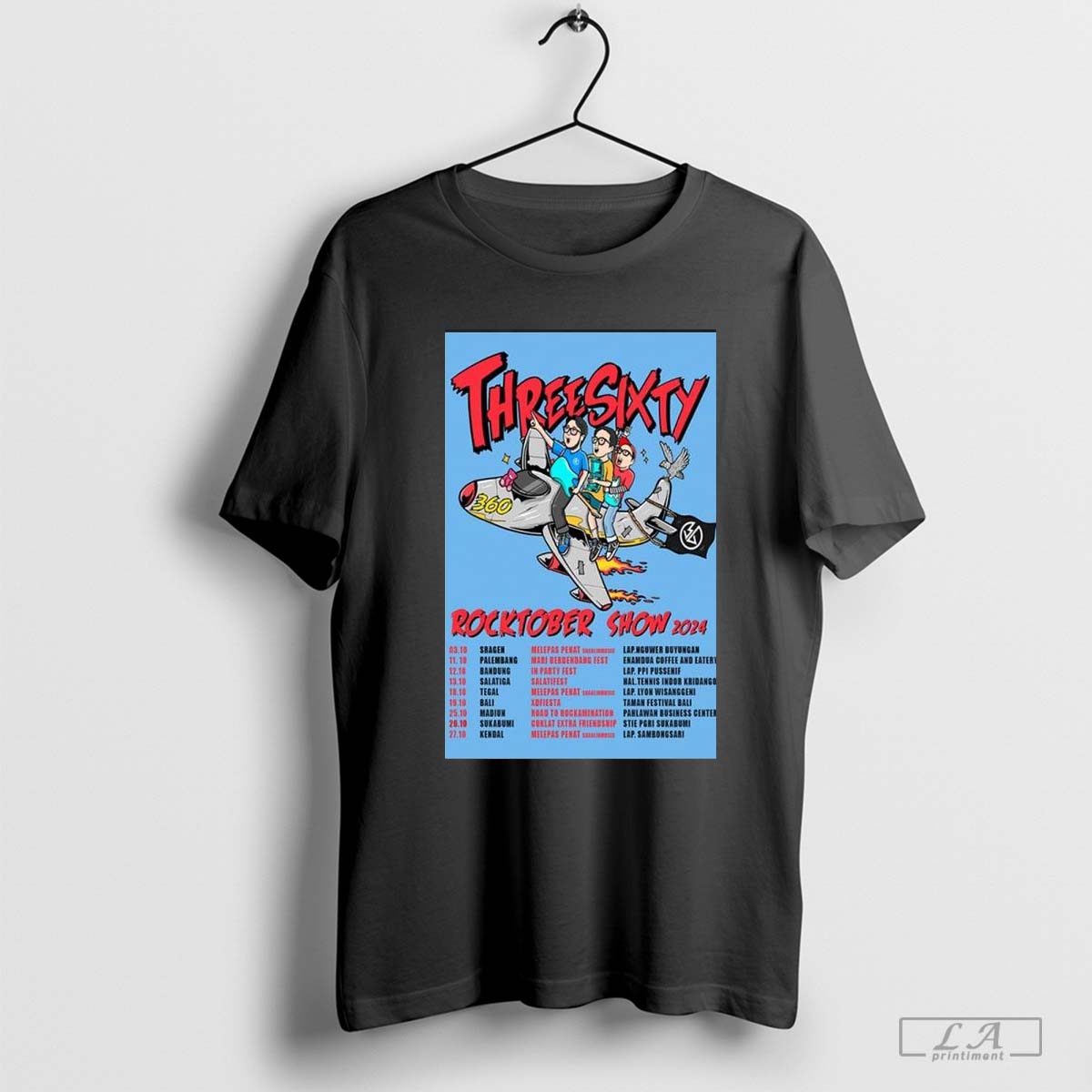 Threesixty Rocktober Show 2024 Poster - clothing by TeeHivey.com