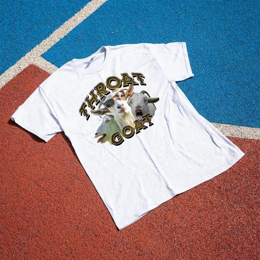 Throat Goat T-Shirt, Offensive Unisex Tee, Inappropriate Funny Gag Gift, Gen Z Meme Tees, Prank Tee, Funny Meme Shirt, Funny Patriotic Shirt