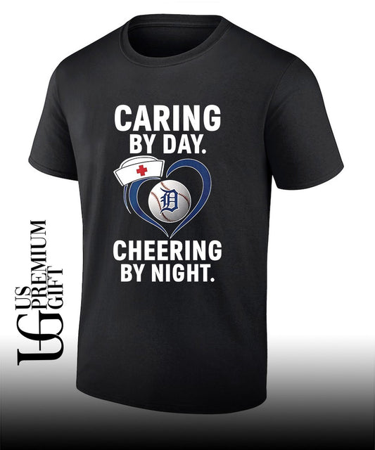 Tigers caring by day cheering by night shirt