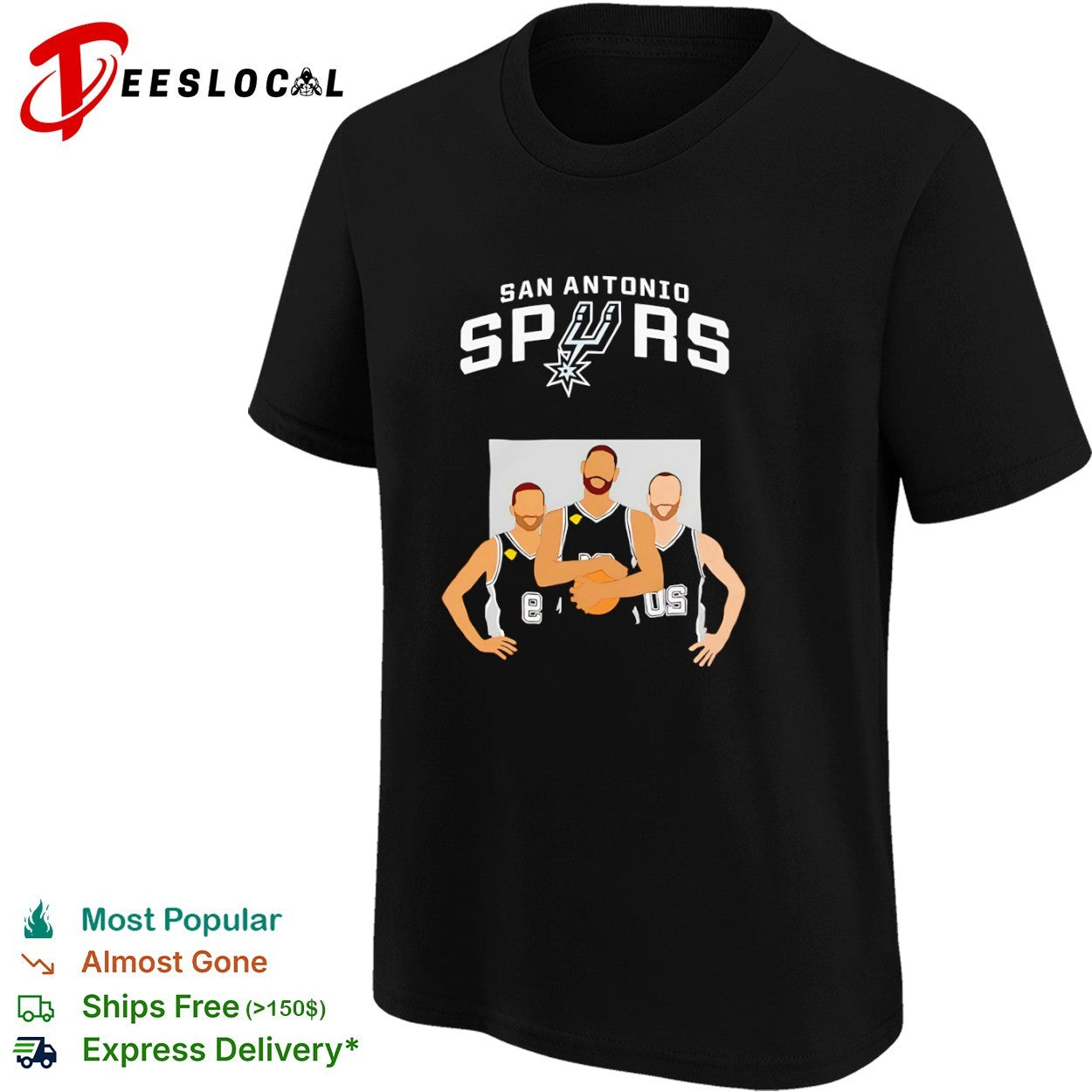 Tim Duncan Tony Parker Manu Ginobili San Antonio Spurs NBA San Antonio Spurs shirt