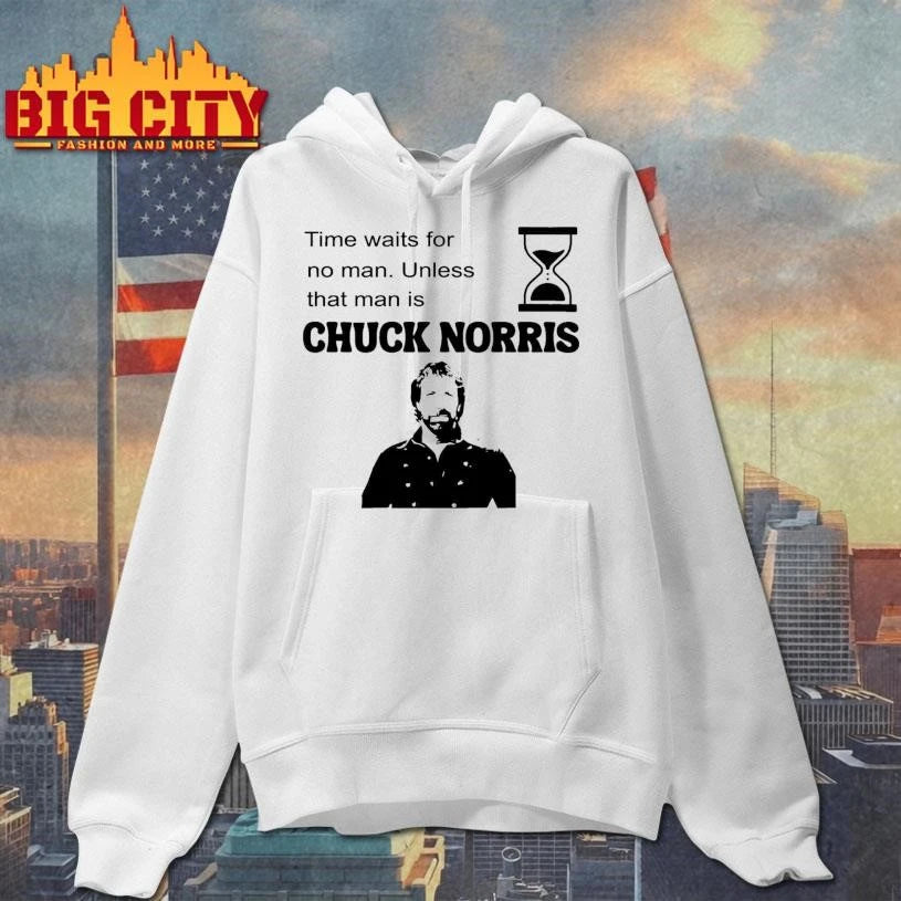 Time Waits For No Man Unless That Man Is Chuck Norris Graphic Shirt