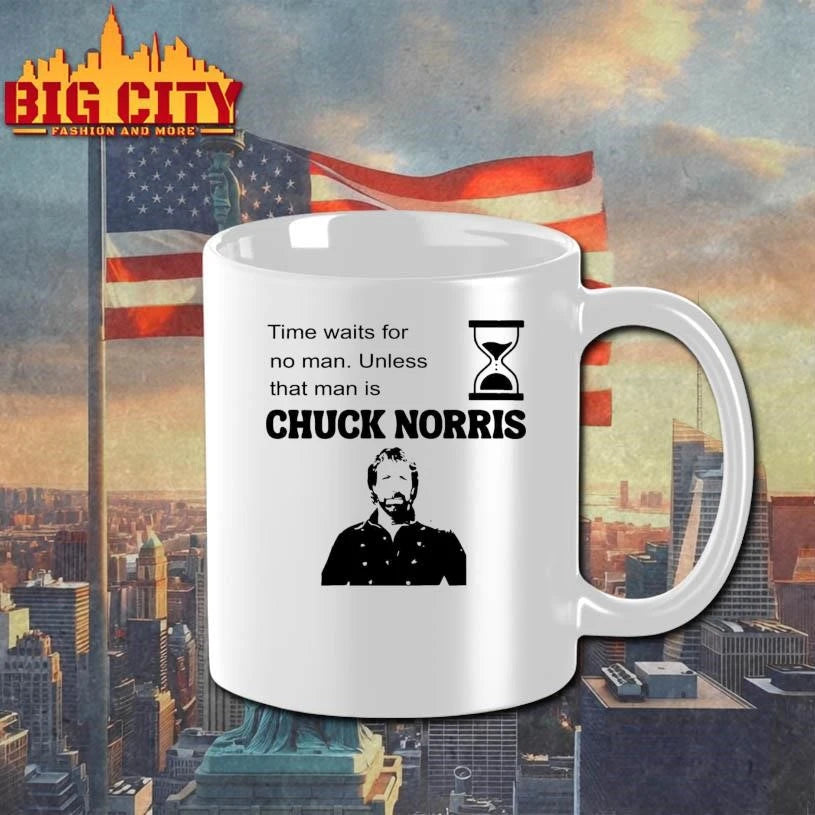 Time Waits For No Man Unless That Man Is Chuck Norris Graphic Shirt