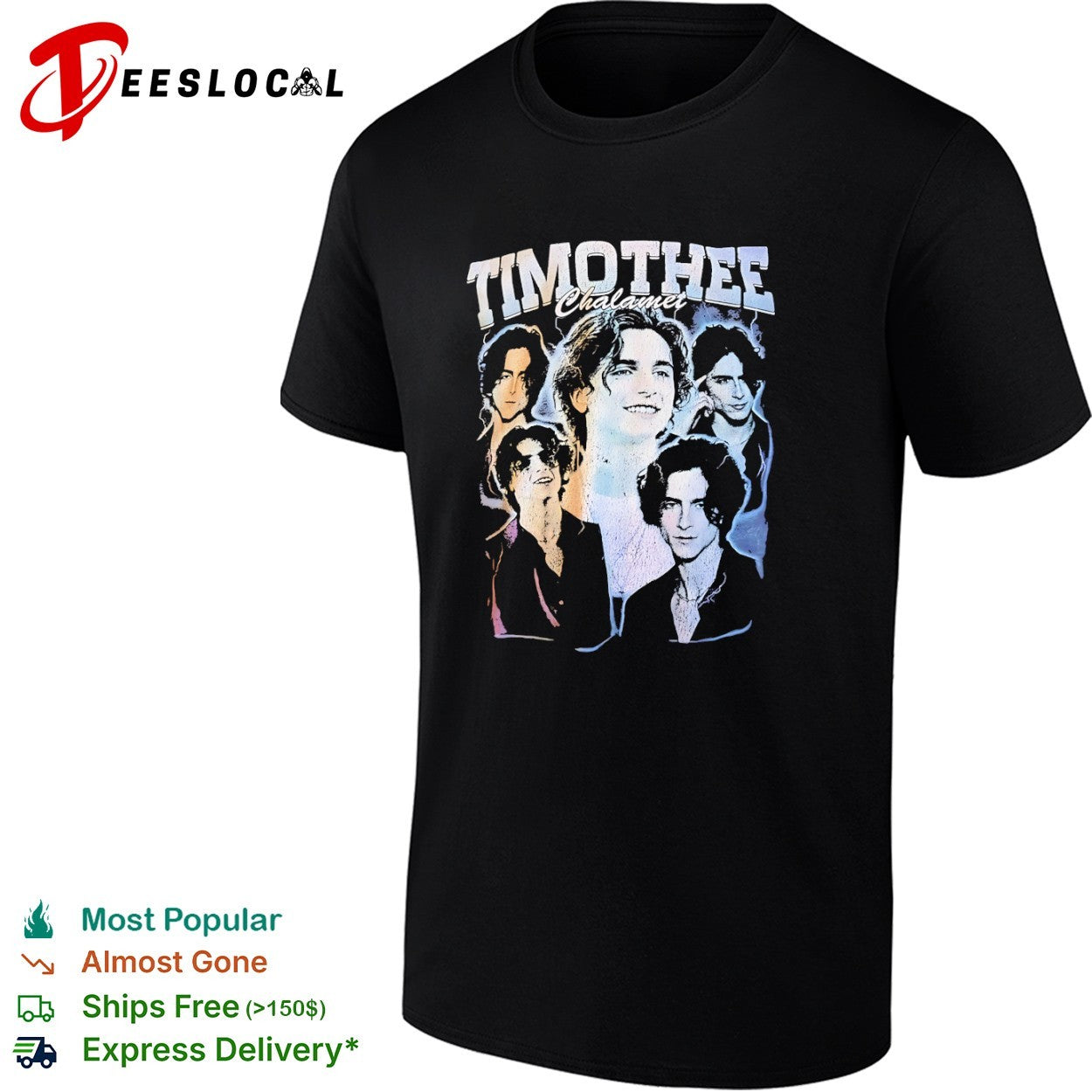 Timothee Chalamet Multiple Portraits Collage Lightning shirt
