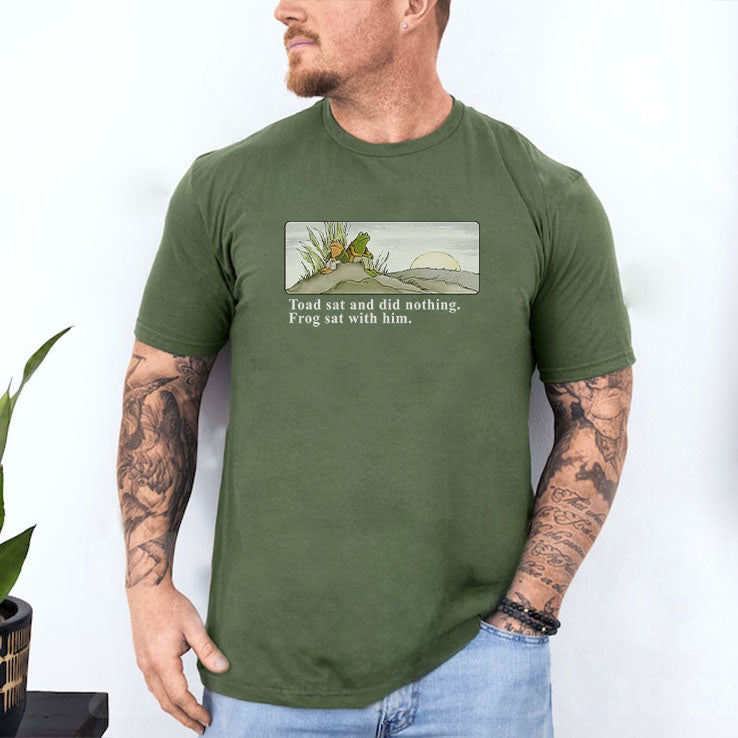 Toad Sat And Did Nothing Frog Sat With Him T Shirt