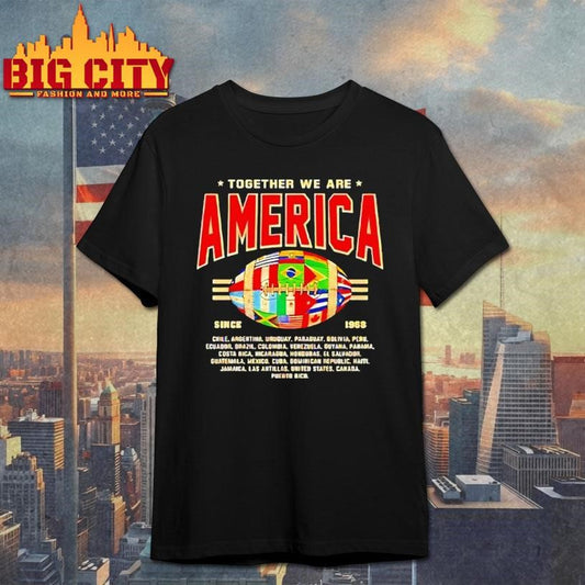 Together We Are America Football Since 1968 Flag Shirt