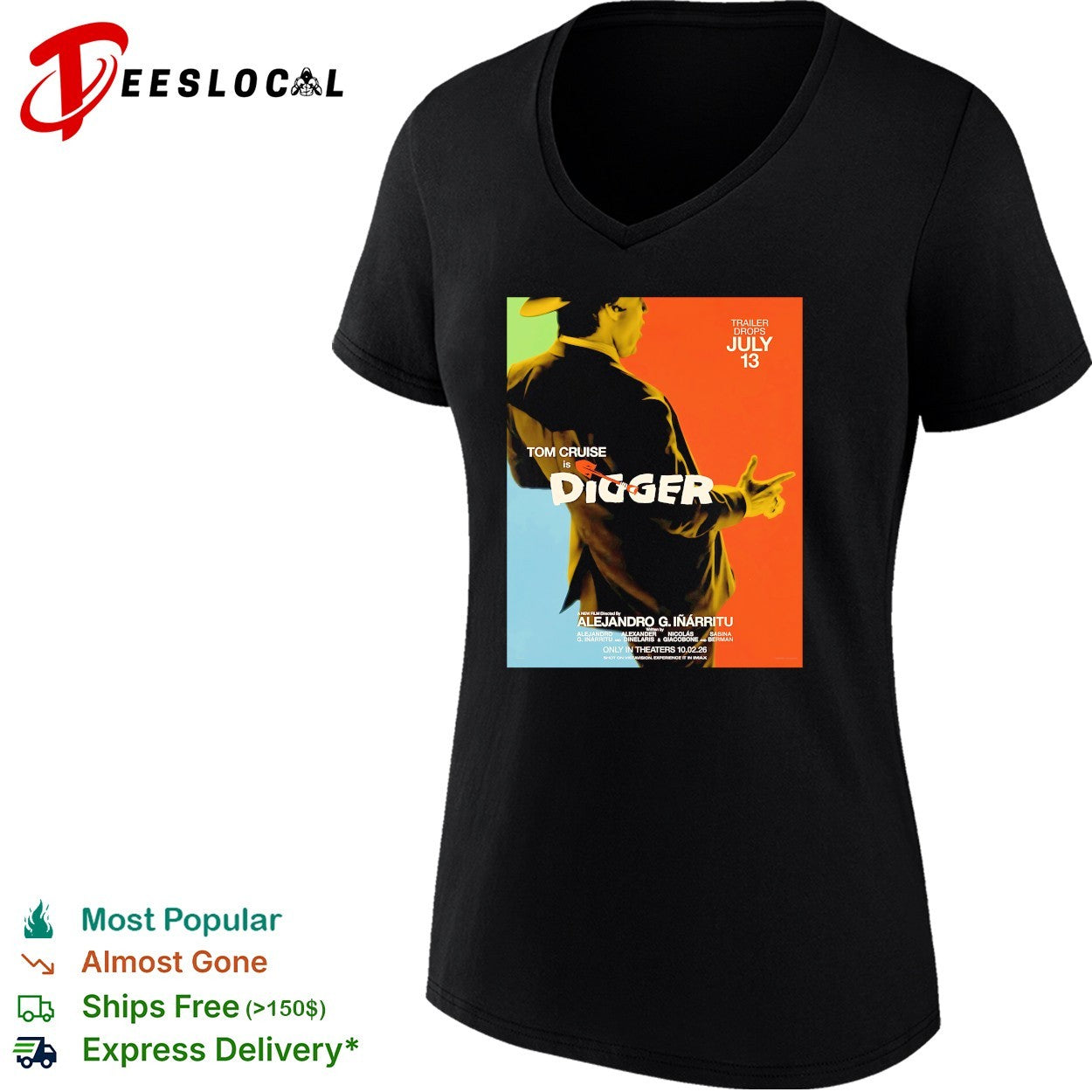 Tom Cruise Digger pointing finger movie poster shirt