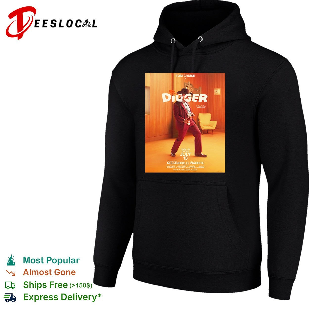 Tom Cruise Digger walking hallway movie poster shirt