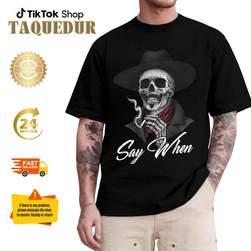 Tombstone Doc Holliday Say When Retro Vintage T-Shirt, Doc Holiday Shirt, Say When Shirt, Tombstone Shirt, Western Cowboy Shirtstyle{n002}2