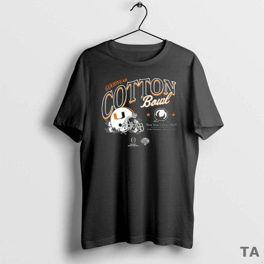 Top 2025 Cotton Bowl Miami Canes Helmet Bound T Shirt Sweater - clothing by TeeHivey.com