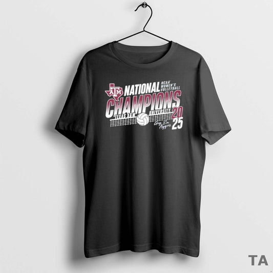 Top 2025 Volleyball National Champions Texas Am Gig Em Aggies T Shirt Sweater - clothing by TeeHivey.com
