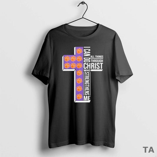 Top Clemson Basketball Logo I Can Do All Things Through Christ Who Strengthens Me - clothing by TeeHivey.com