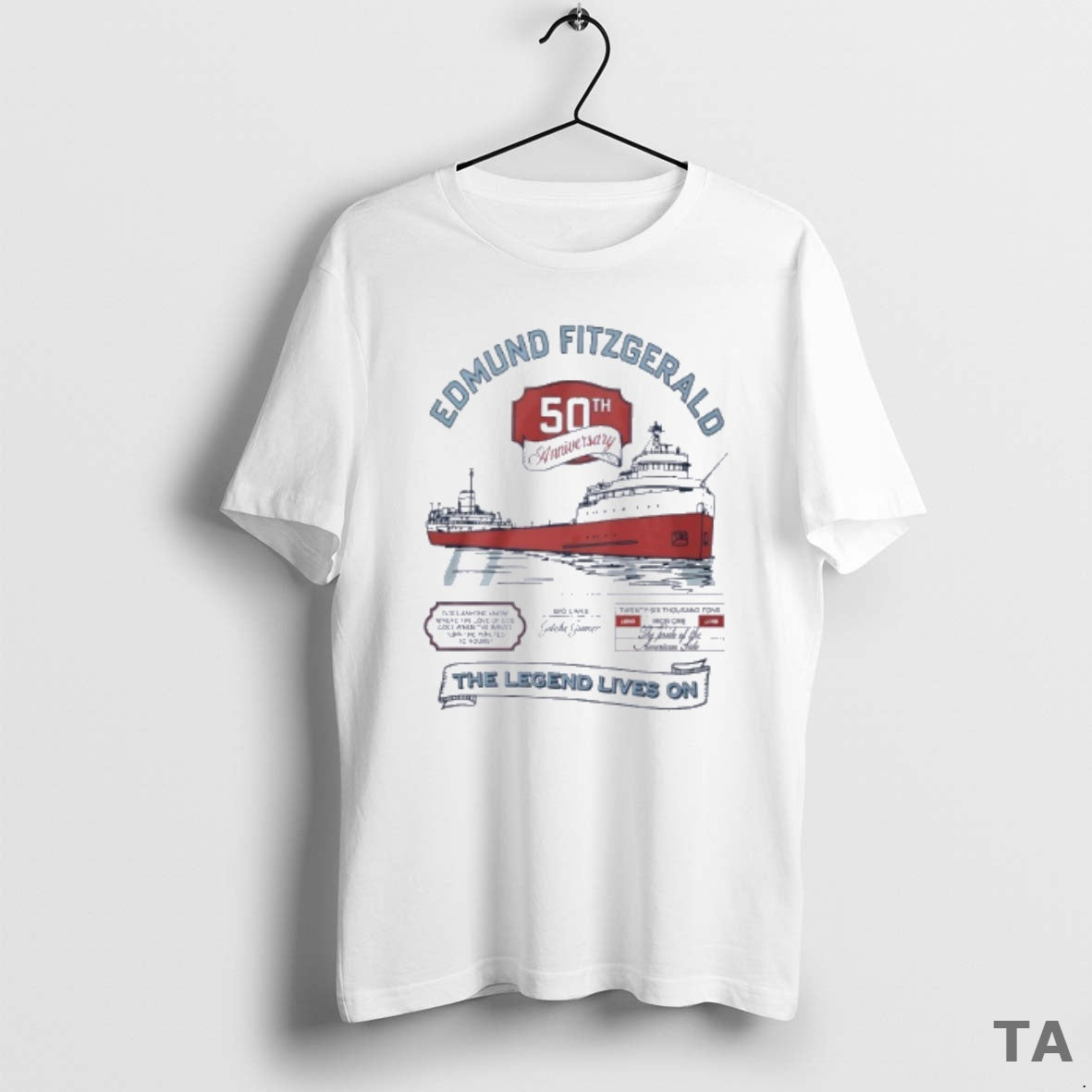 Top Edmund Fitzgerald 50th Anniversary The Legend Lives On T Shirt Sweater - clothing by TeeHivey.com