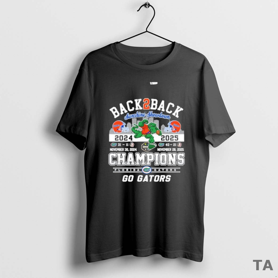 Top Florida Gators Beat Seminoles Again Sunshine Showdown Champions Back 2 Back T Shirt Sweater - clothing by TeeHivey.com
