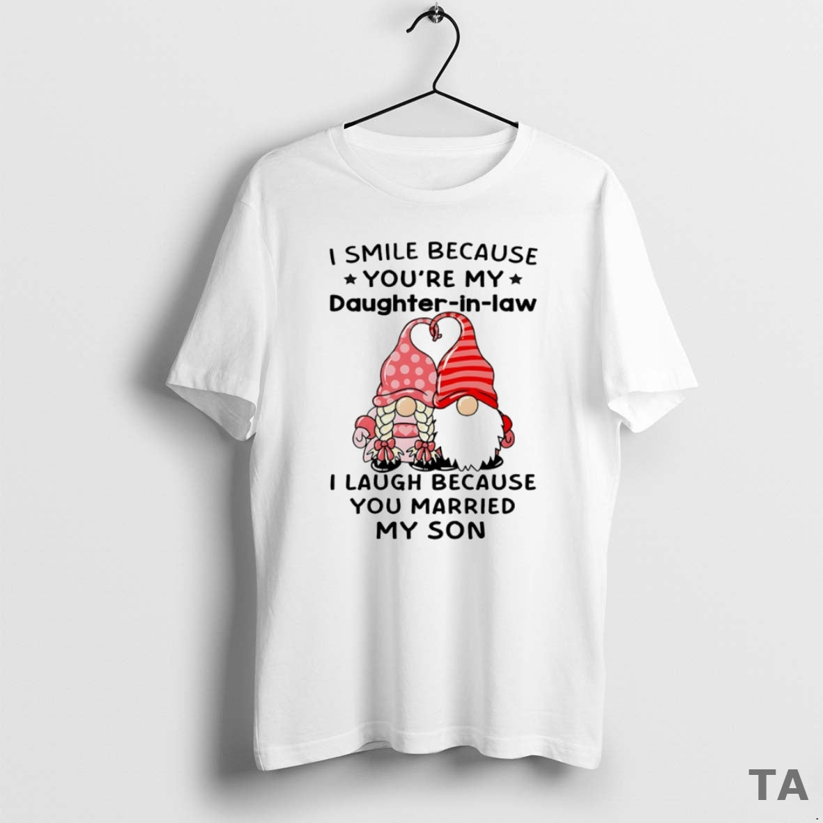 Top Gnome I Smile Because Youre My Daughter In Law Circle T Shirt Sweater - clothing by TeeHivey.com
