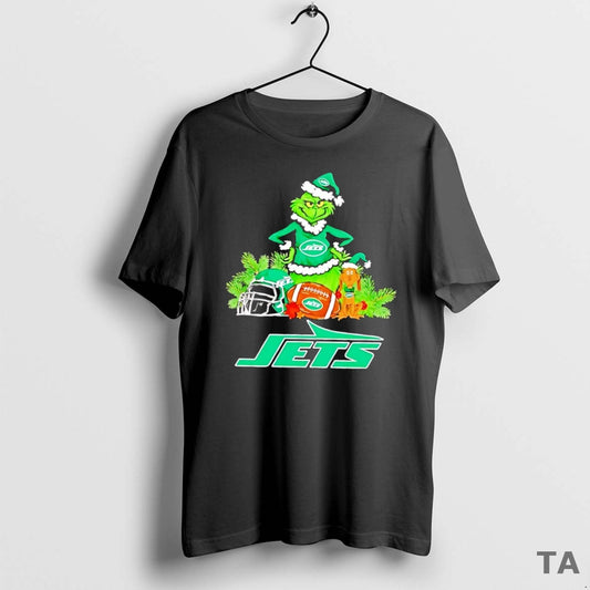 Top Grinch And Max Dog New York Jets Football Merry Christmas T Shirt Sweater - clothing by TeeHivey.com