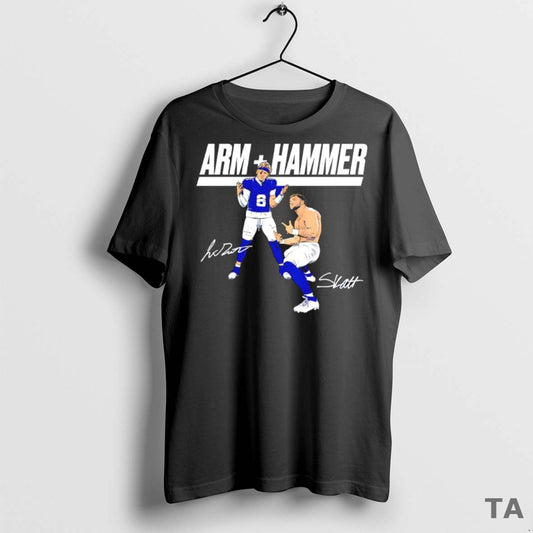 Top Jaxson Dart And Cam Skattebo Arm Plus Hammer New York Giants Signature - clothing by TeeHivey.com