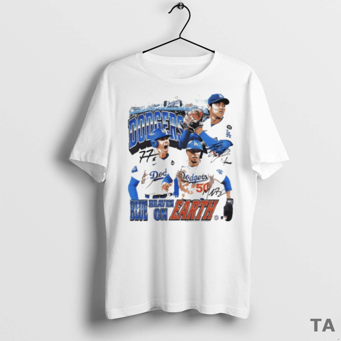 Top Los Angeles Dodgers Mlb Blue Heaven On Earth Shohei Ohtani Max Muncy And Mookie - clothing by TeeHivey.com