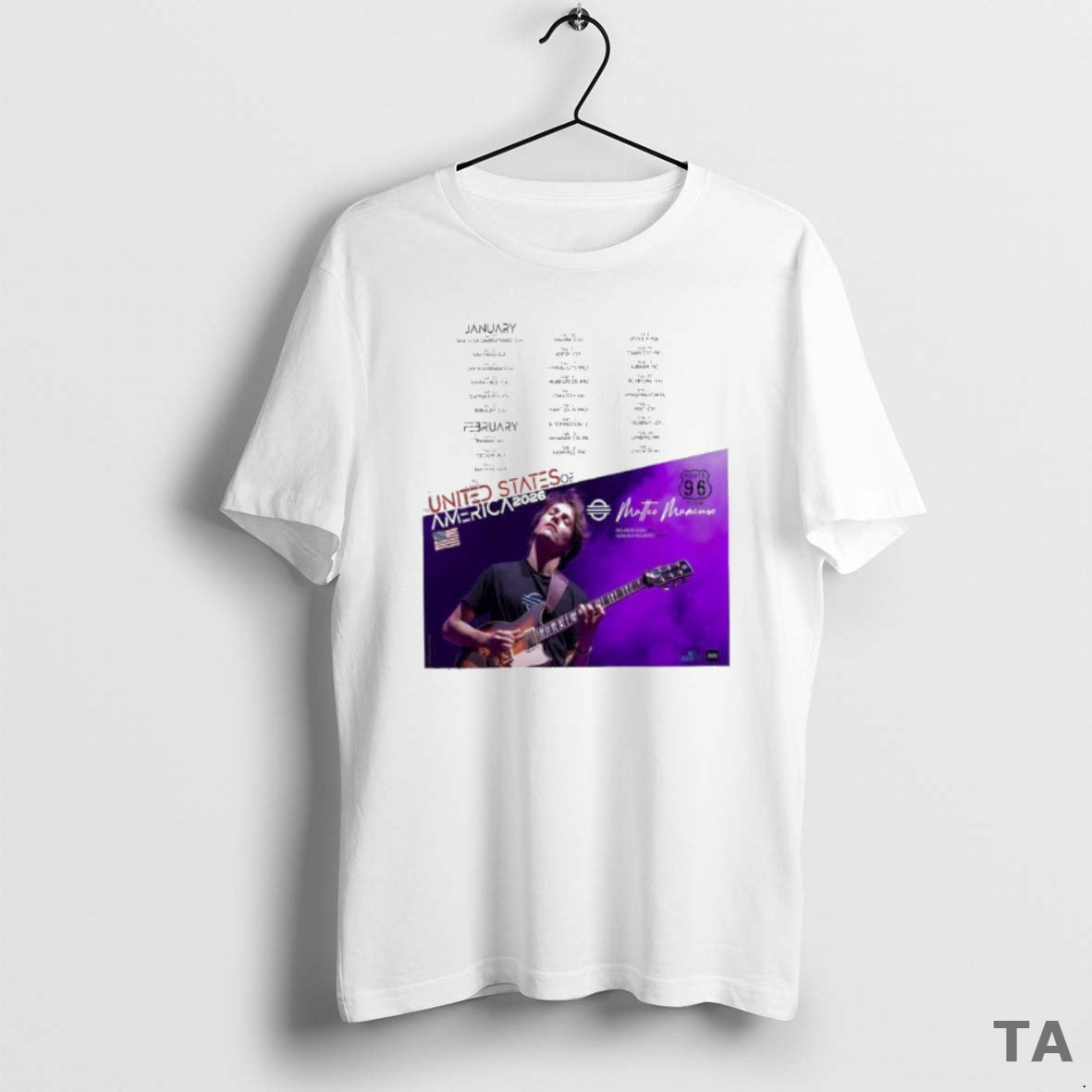 Top Matteo Mancuso Route 96 United States Of America 2026 Tour Dates T Shirt Sweater - clothing by TeeHivey.com