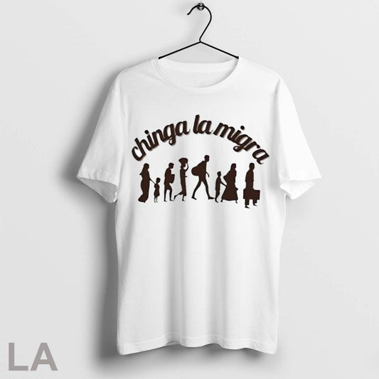 Top Migrant Silhouette Protest Chinga La Migra - clothing by TeeHivey.com