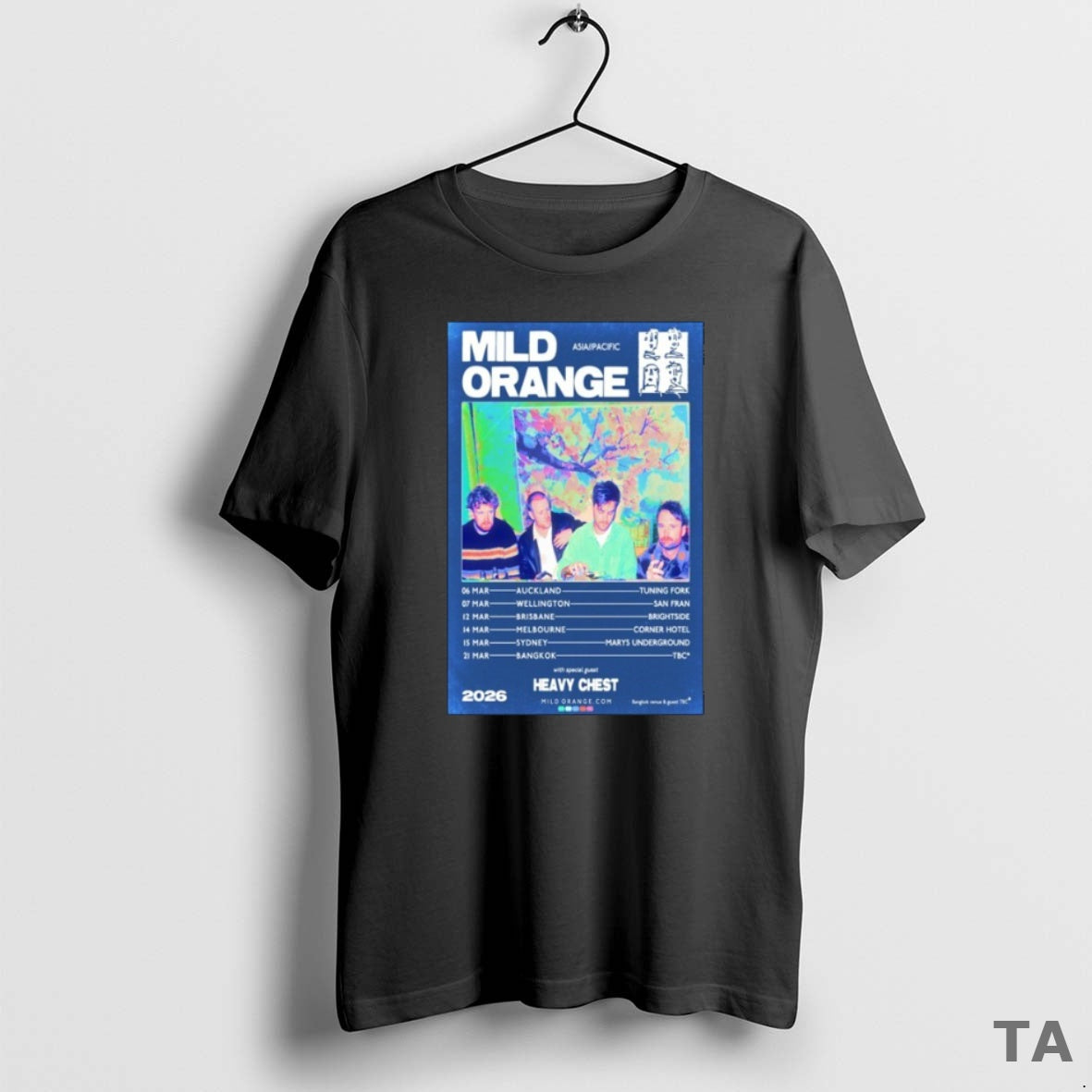 Top Mild Orange Tour March 2026 Heavy Chest T Shirt Sweater - clothing by TeeHivey.com